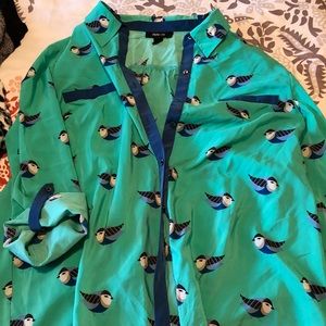 Style & Co. bird printed blouse